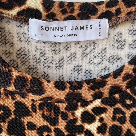 SONNET JAMES Reese Leopard Animal Print Play Dress! Small - Picture 6 of 8